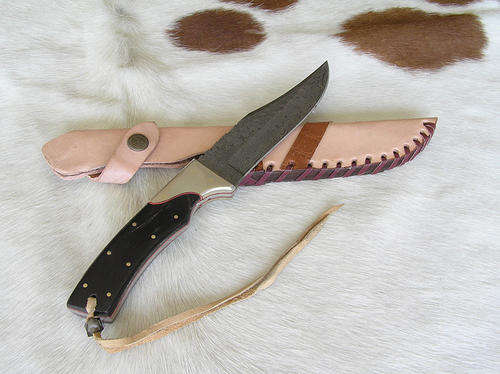 Custom Hand Made Damascus Hunting Knife