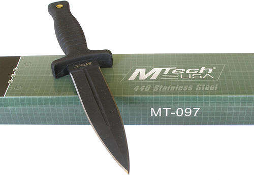 M-tech Tactical Black Boot Double Edge Knife