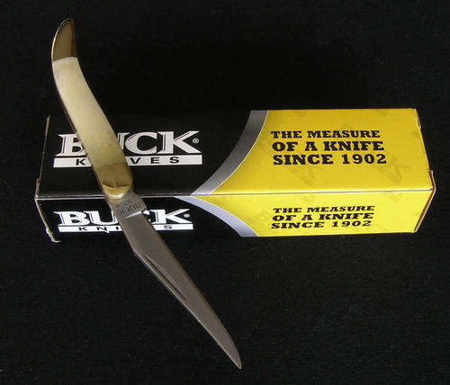Buck 385 Smooth White Bone Toothpick Knife