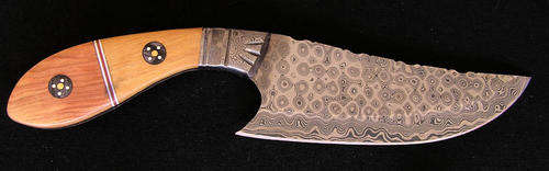Custom Hand Made Damascus Steel Hunting/Skinning Knife - One Of a Kind!
