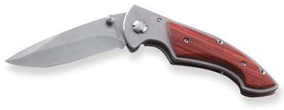 Maxam Linerlock Knife With Wooden Handles