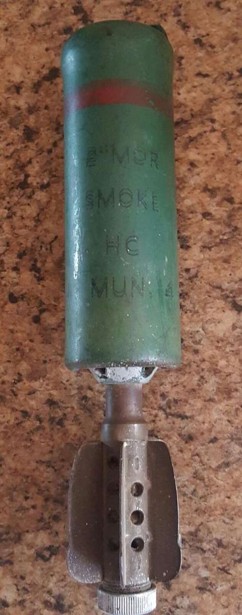 Rhodesian war memorabilia : 2 inch Smoke Mortar bomb - totally inert - used in Rhodesian bush war