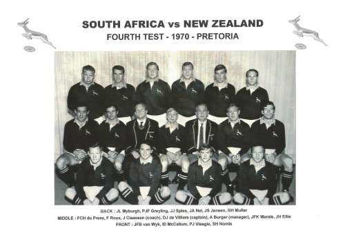 SOUTH AFRICA vs NEW ZEALAND  - fourth test 1970 at Loftus Versfeld in Pretoria