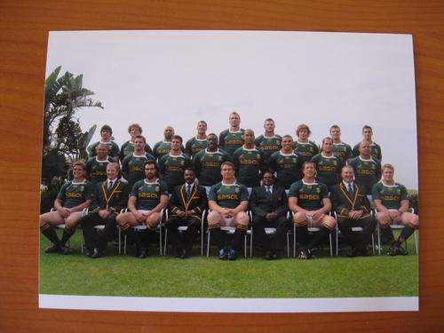 Gloss photo of the Springbok rugby team - first test 2009 against the British Lions