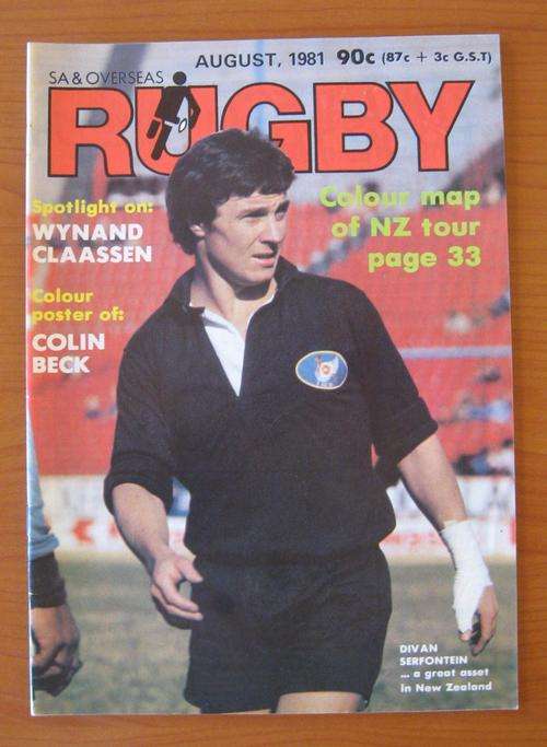 SA RUGBY MAGAZINE - AUGUST 1981