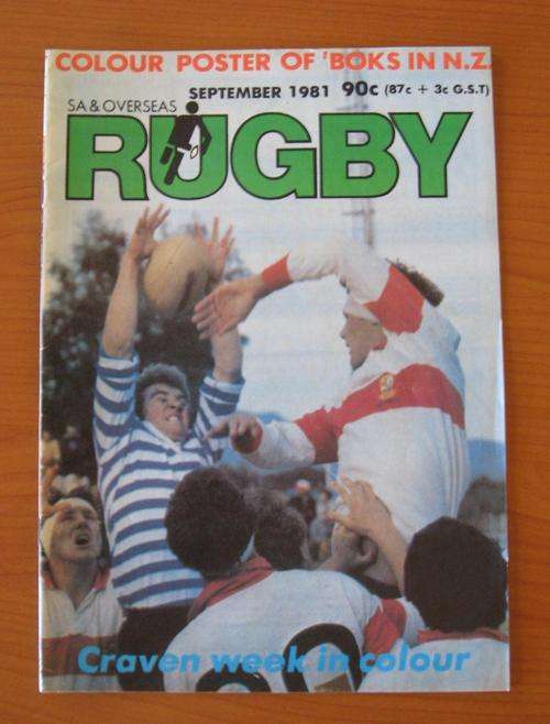 SA RUGBY MAGAZINE - SEPTEMBER 1981