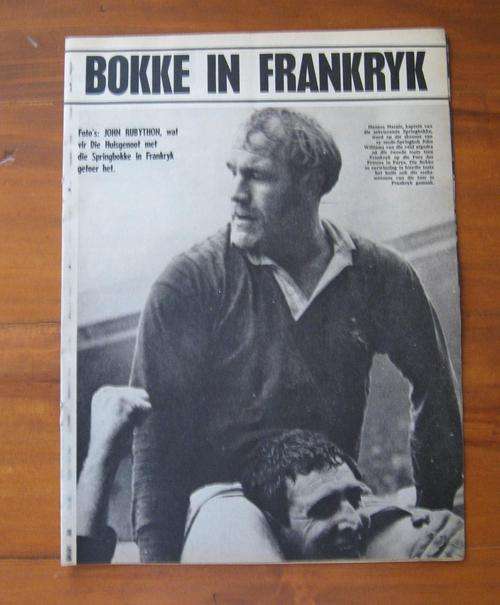 Special rugby supplement to the HUISGENOOT magazine - 1974 Springbok tour to France