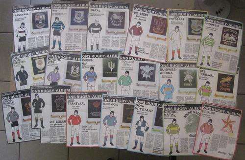 RUGBY ALBUM -Provincial rugby unions in South Africa -series published by 'Vaderland' newspaper 1976