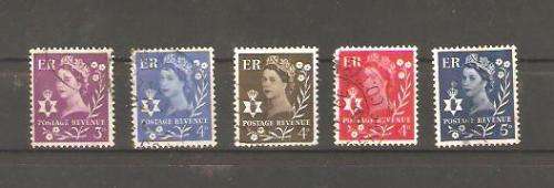 1958-69 Northern Ireland Definitives used and hinged