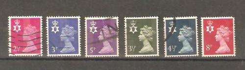 1971-74 Northern Ireland Decimal Definitives Used and hinged