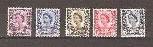 1958-69 Wales and Monmouthshire Definitives Used and hinged