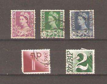 1958-69 Wales and Monmouthshire Definitives Used and hinged
