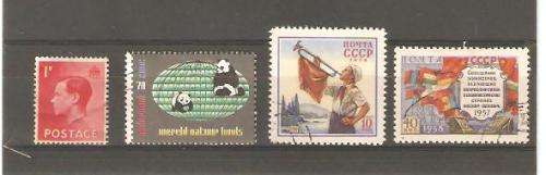 Netherlands Russia and GB Used and hinged