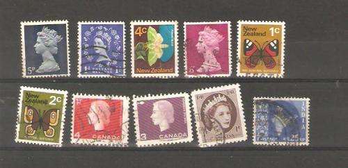 New Zealand Canada Great Britain India Used and hinged