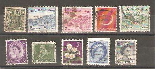 India Pakistan Australia Used and hinged