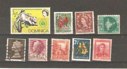 Dominica Australia New Zealand India Used and hinged