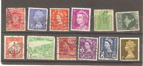 Australia Pakistan India. Used and hinged