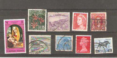 Cayman Islands Kenya Pakistan India Used and hinged