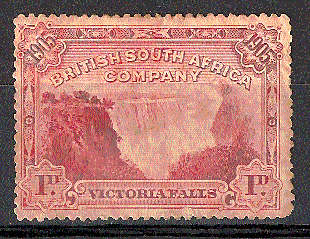 British South Africa Company 1905 BSAC Rhodesia 1d Red SACC 89 CV R180 mm
