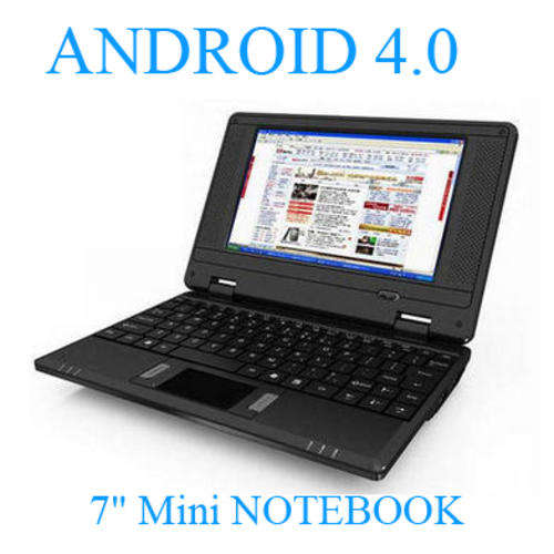 7" Mini NOTEBOOK ANDROID 4.0 with WiFi, VIA WM8850,1.2GHZ, 512MB, 4GB NAND Flash Drive, HDMI