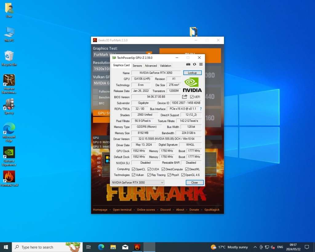 Gigabyte GeForce RTX 3050 EAGLE 8G Graphics Card