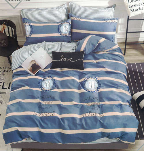 Printed Cotton Duvet Cover Set | 4 Piece