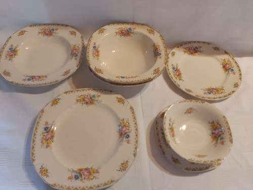 MIX SET OF 9 - Ivory ware & Royal ware -John Maddock & Sons (made in England )