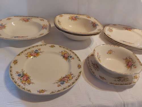 MIX SET OF 9 - Ivory ware & Royal ware -John Maddock & Sons (made in England )