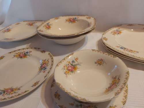 MIX SET OF 9 - Ivory ware & Royal ware -John Maddock & Sons (made in England )