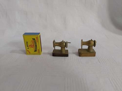 Printers tray miniature brass sewing machine ( X2 ITEMS )
