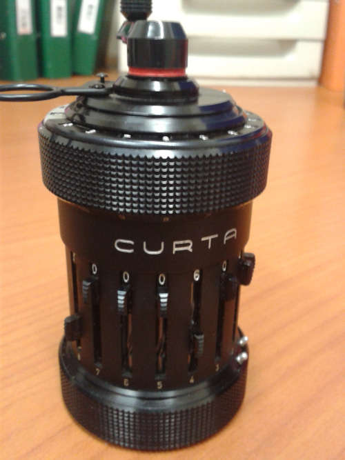 Curta Calculator, Type 1, Serial no. 66533, Perfect working condition
