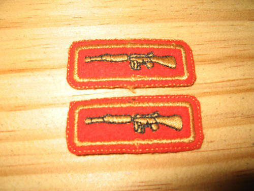 2x SADF Musketry/ Marksman embroided badges: 1st type