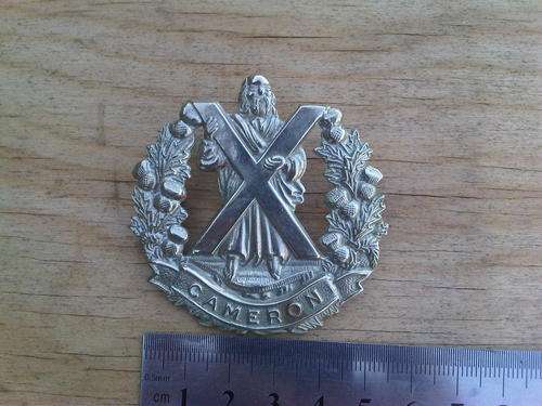 WW2 Scottish Cameron Highlanders cap badge