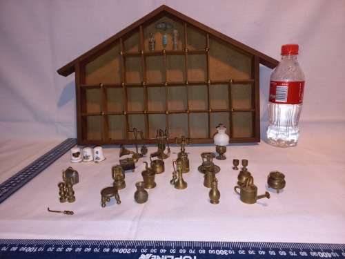 Printers tray and Brass ornamental lot