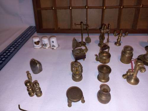 Printers tray and Brass ornamental lot