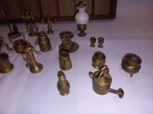 Printers tray and Brass ornamental lot