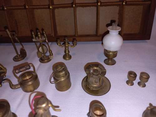 Printers tray and Brass ornamental lot