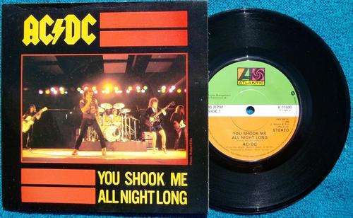 AC/DC  K 11600 - YOU SHOOK ME ALL NIGHT LONG - 7 SINGLE