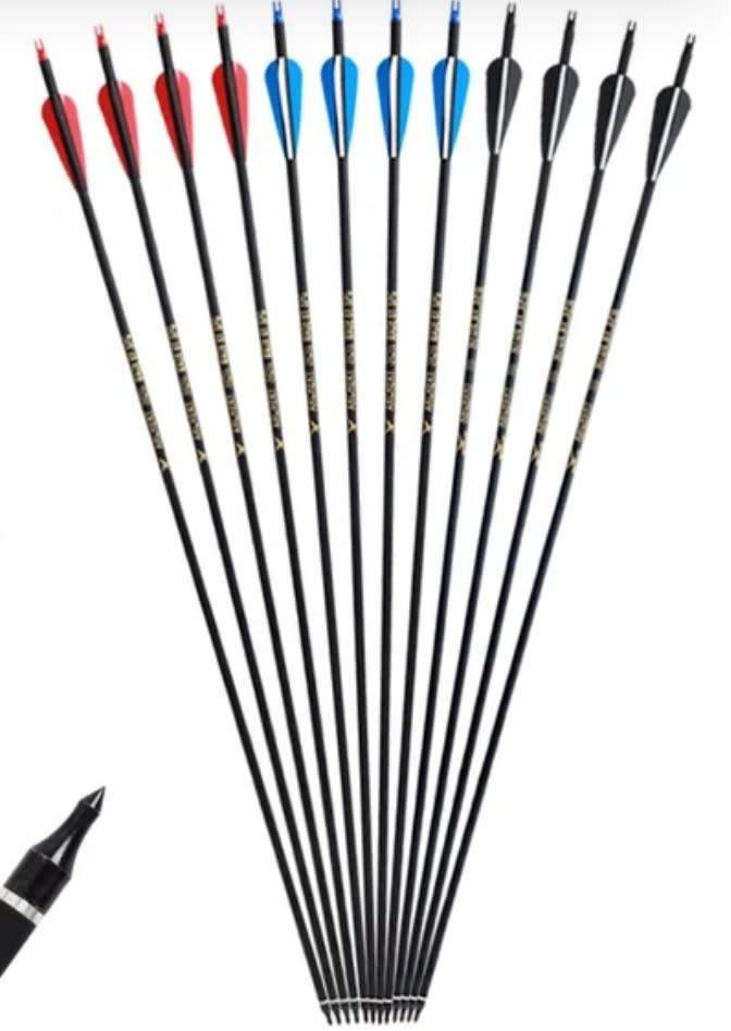 20 PACK CARBON ARROWS FOR HUNTING OR TARGETS