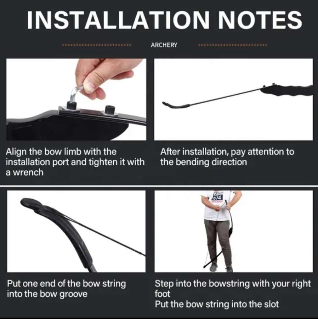 WOODEN TAKEDOWN RECURVE BOW WITH FREE ACCESSORIES