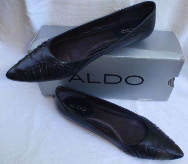 Genuine Leather Shoes ALDO bought in London, Black. Size 8 - HUGE SAVING!!!