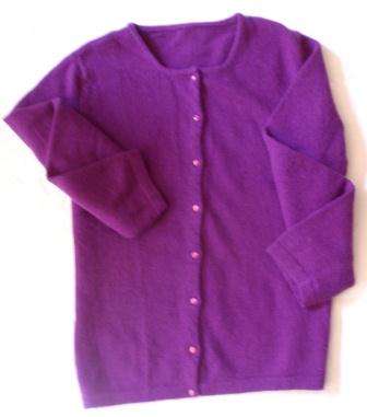 VINTAGE ANGORA TWINSET - VOILET COLOUR size 34/36 - VERY FASHIONABLE COLOUR NOW!!!