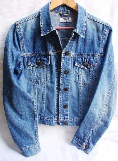 DENIM JACKET - SHORT STYLE - 'MOTO' SIZE 12 (36)
