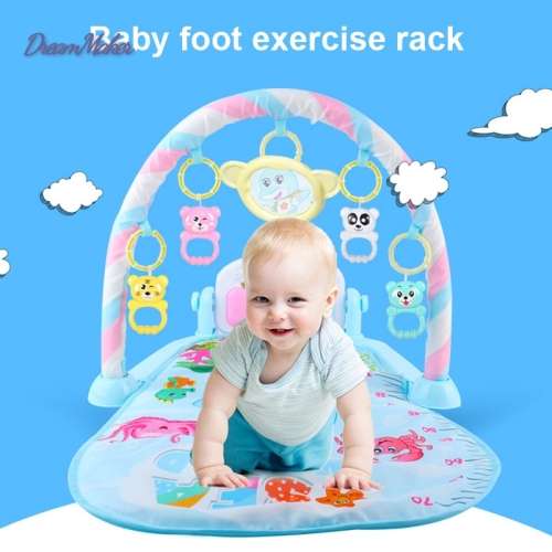 Baby music kick piano mat foot leg exercise (Blue and Pink)