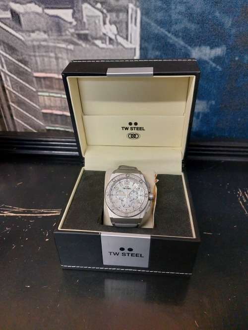 TW Steel CEO Tech White/Leather Wristwatch