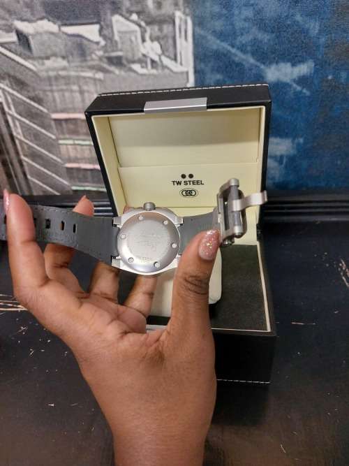 TW Steel CEO Tech White/Leather Wristwatch