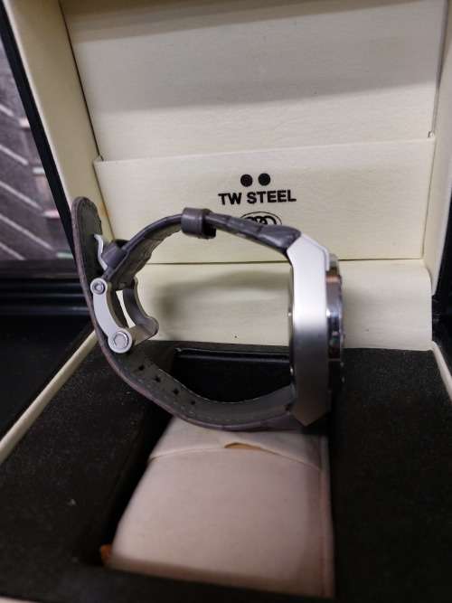 TW Steel CEO Tech White/Leather Wristwatch