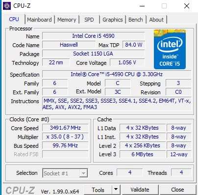 Intel 4th Gen Core i5 4590 + motherboard + Graphics card + Ram + 450 watt psu