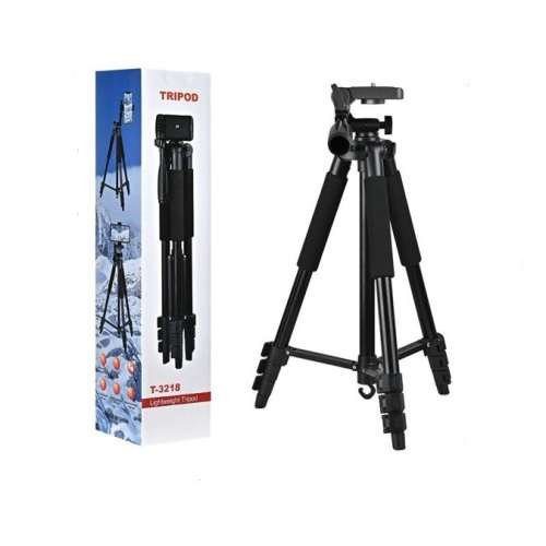 Lightweight Adjustable Tripod With Cell Phone Holder