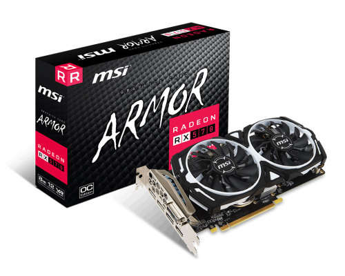 MSI Radeon RX 570 8GB Armor OC Edition GDDR5 Graphics Card
